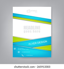 Abstract flyer or brochure template, editable vector design