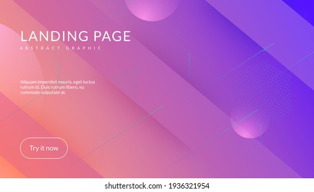 Abstract Flyer. Color Landing Page. 3d Geometric Poster. Neon Banner. Creative Magazine. Trendy Frame. Liquid Journal. Violet Mobile Background. Magenta Abstract Flyer