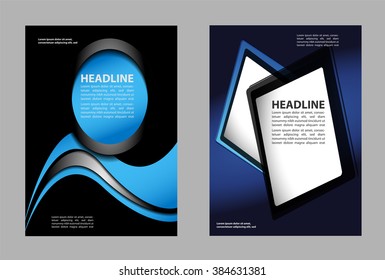Abstract flyer or cover design with halftone effect/vector illustration