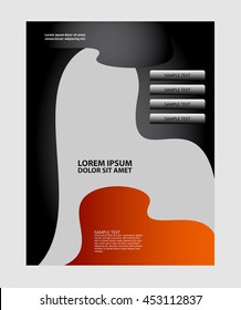 Abstract flyer or cover design with halftone effect/vector illustration
