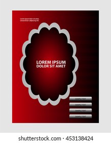 Abstract flyer or cover design with halftone effect/vector illustration
