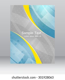 Abstract flyer or cover design template, brochure, folder for business presentation/vector illustration.