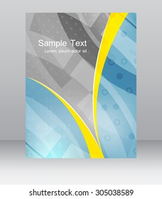 Abstract flyer or cover design template, brochure, folder for business presentation/vector illustration