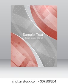 Abstract flyer or cover design template, brochure, folder for business presentation/vector illustration