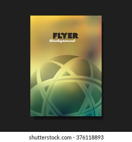 Abstract Flyer or Cover Design Template with Blurred Background