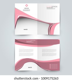 Abstract flyer design background. Brochure template. Can be used for magazine cover, business mockup, education, presentation, report. Pink color.