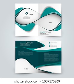 Fondo de diseño de volante abstracto. Plantilla de folleto. Se puede utilizar para portada de revista, maquillaje empresarial, educación, presentación, reportaje. Color verde.