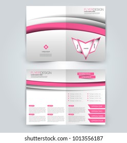 Abstract flyer design background. Brochure template. Can be used for magazine cover, business mockup, education, presentation, report. Pink color.