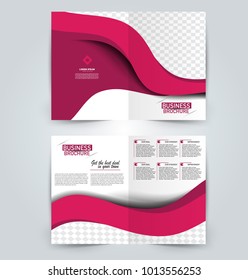 Abstract flyer design background. Brochure template. Can be used for magazine cover, business mockup, education, presentation, report. Pink color.