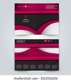 Abstract flyer design background. Brochure template. Can be used for magazine cover, business mockup, education, presentation, report. Pink and black color.