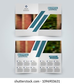 Abstract flyer design background. Brochure template. Can be used for magazine cover, business mockup, education, presentation, report. Blue color.
