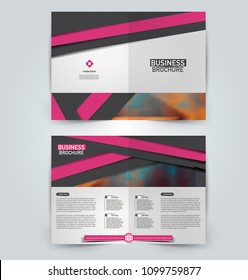 Abstract flyer design background. Brochure template. Can be used for magazine cover, business mockup, education, presentation, report. Pink and black color.