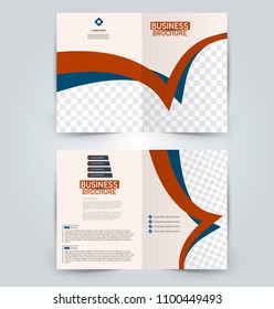 Abstract flyer design background. Brochure template. Can be used for magazine cover, business mockup, education, presentation, report. Red and blue color.