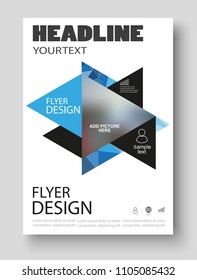 Abstract flyer design background. Brochure template. Can be used for magazine cover, business mockup, education, presentation, report. Vector eps 10.