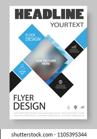 Abstract flyer design background. Brochure template. Can be used for magazine cover, business mockup, education, presentation, report. Vector eps 10.