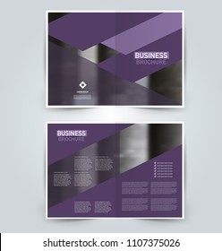 Abstract flyer design background. Brochure template. Can be used for magazine cover, business mockup, education, presentation, report. Purple color.