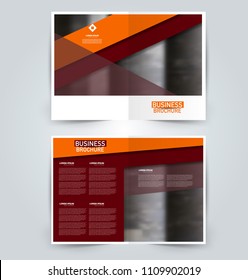 Abstract flyer design background. Brochure template. Can be used for magazine cover, business mockup, education, presentation, report. Red and orange color.