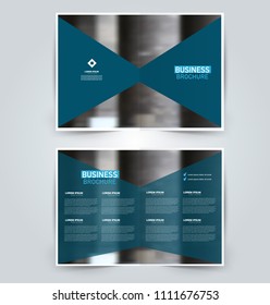 Abstract flyer design background. Brochure template. Can be used for magazine cover, business mockup, education, presentation, report. Blue color.
