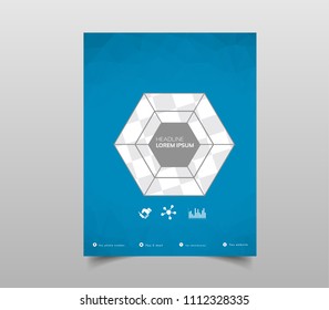 Abstract flyer design background. Brochure template, flyer, magazine cover & poster template. A4