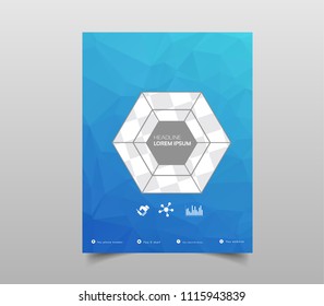 Abstract flyer design background. Brochure template, flyer, magazine cover & poster template. A4