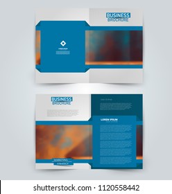 Fondo de diseño de volante abstracto. Plantilla de folleto. Se puede utilizar para portada de revista, maquillaje empresarial, educación, presentación, reportaje. Color azul.