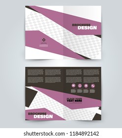 Abstract flyer design background. Brochure template. Can be used for magazine cover, business mockup, education, presentation, report. Pink and brown color.