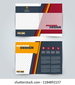 Abstract flyer design background. Brochure template. Can be used for magazine cover, business mockup, education, presentation, report. Red and orange color.