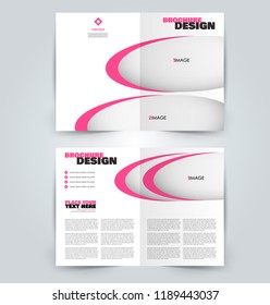 Abstract flyer design background. Brochure template. Can be used for magazine cover, business mockup, education, presentation, report. Pink color.