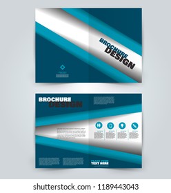 Abstract flyer design background. Brochure template. Can be used for magazine cover, business mockup, education, presentation, report. Blue color.