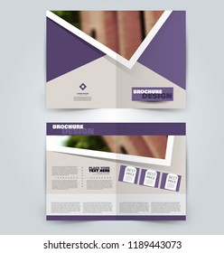 Abstract flyer design background. Brochure template. Can be used for magazine cover, business mockup, education, presentation, report. Purple color.