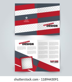 Abstract flyer design background. Brochure template. Can be used for magazine cover, business mockup, education, presentation, report. Red color.