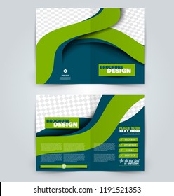 Abstract flyer design background. Brochure template. Can be used for magazine cover, business mockup, education, presentation, report. Blue and green color.