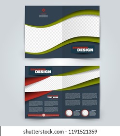 Abstract flyer design background. Brochure template. Can be used for magazine cover, business mockup, education, presentation, report. Green and red color.