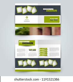 Abstract flyer design background. Brochure template. Can be used for magazine cover, business mockup, education, presentation, report. Green color.