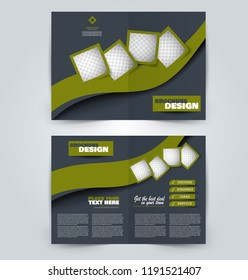 Abstract flyer design background. Brochure template. Can be used for magazine cover, business mockup, education, presentation, report. Green color.