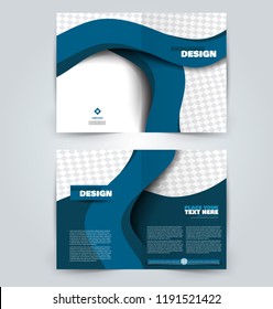 Abstract flyer design background. Brochure template. Can be used for magazine cover, business mockup, education, presentation, report. Blue color.