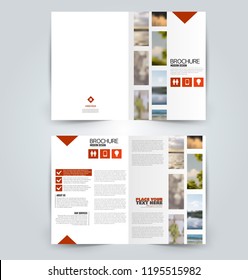Abstract flyer design background. Brochure template. Can be used for magazine cover, business mockup, education, presentation, report. Red color.