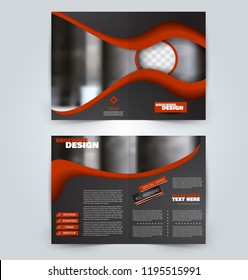 Abstract flyer design background. Brochure template. Can be used for magazine cover, business mockup, education, presentation, report. Black and red color.