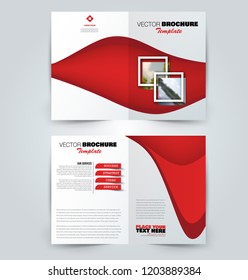 Abstract flyer design background. Brochure template. Can be used for magazine cover, business mockup, education, presentation, report. Red color. Vector illustration.