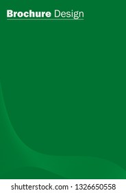 Abstract Flyer Design Background. Brochure Template. Brochure Design With Green Curve Background.