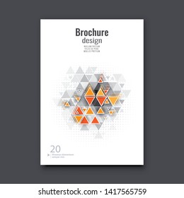Abstract flyer design background. Brochure template. Can be used for magazine cover, business mockup, education, presentation, report. a4 size with editable elements. EPS 10.