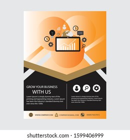 Abstract flyer design background. Brochure template. Annual report cover. Can be used for magazine, business mockup set, education, presentation