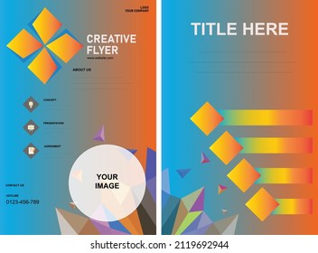 Abstract flyer design background. Brochure template