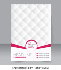 Abstract flyer design background. Brochure template. Can be used for magazine cover, business mockup, education, presentation, report. a4 size with editable elements. Pink color
