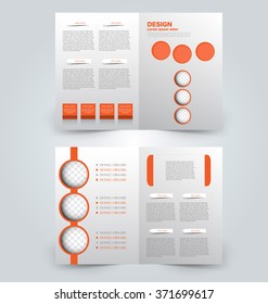 Abstract flyer design background. Brochure template. Can be used for magazine cover, business mockup, education, presentation, report. Orange color
