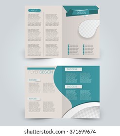Abstract flyer design background. Brochure template. Can be used for magazine cover, business mockup, education, presentation, report. Green color