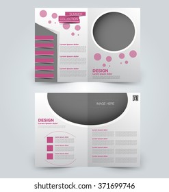 Abstract flyer design background. Brochure template. Can be used for magazine cover, business mockup, education, presentation, report. Pink color
