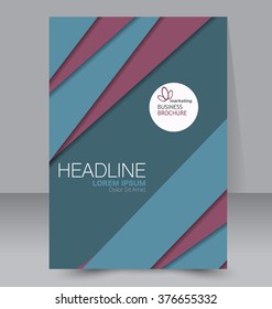 Abstract flyer design background. Brochure template. Can be used for magazine cover, business mockup, education, presentation, report. Blue, red and green color