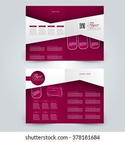 Abstract flyer design background. Brochure template. Can be used for magazine cover, business mockup, education, presentation, report. Red color.