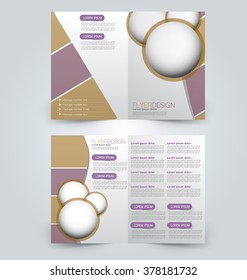 Abstract flyer design background. Brochure template. Can be used for magazine cover, business mockup, education, presentation, report. Brown color.